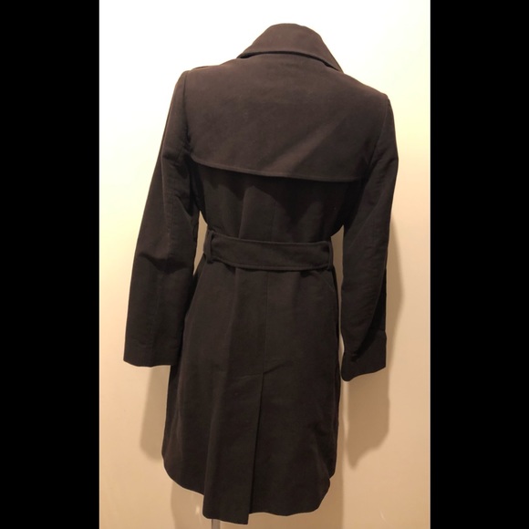 GAP LONGLINE BUTTON BELTED BROWN COAT🧥size S - Picture 4 of 17